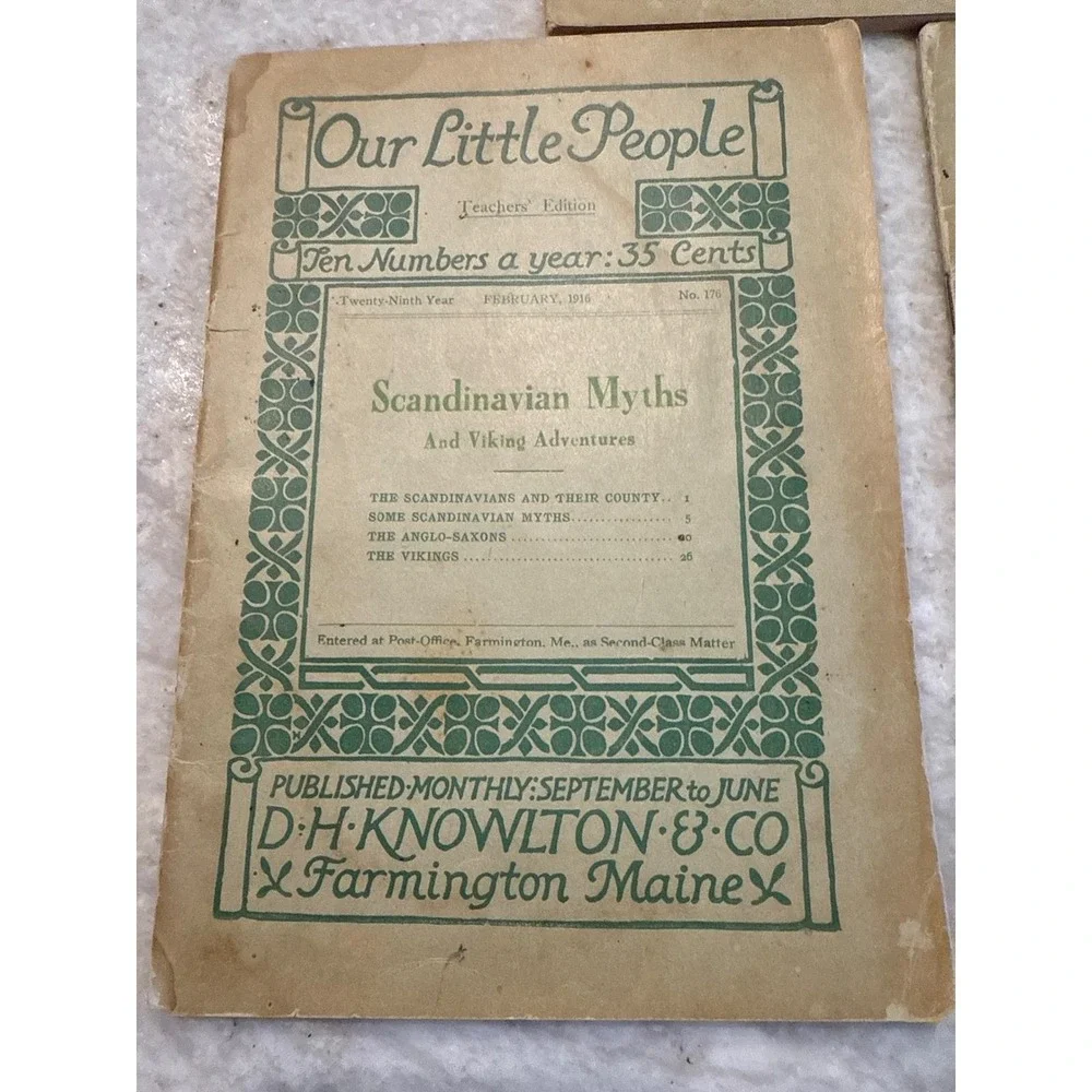 Our Little People‎ Children's Magazines D.H. Knowlton & Co Antique Ephemera Lot